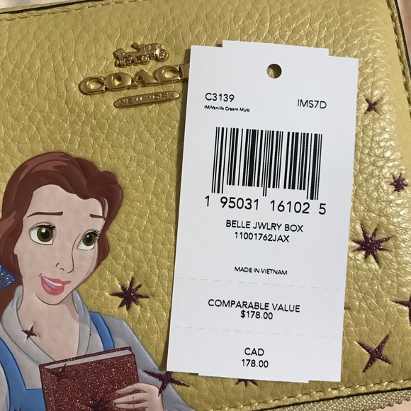 👸 ❤️ Coach Disney X Coach Large Jewelry Box With Belle - Picture 6 of 9